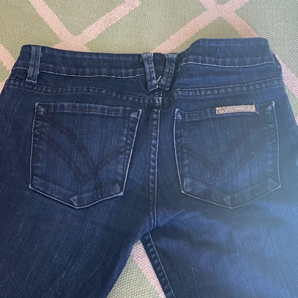 Women's Dark Blue Jeans bootcut, small flare - Picture 6 of 6